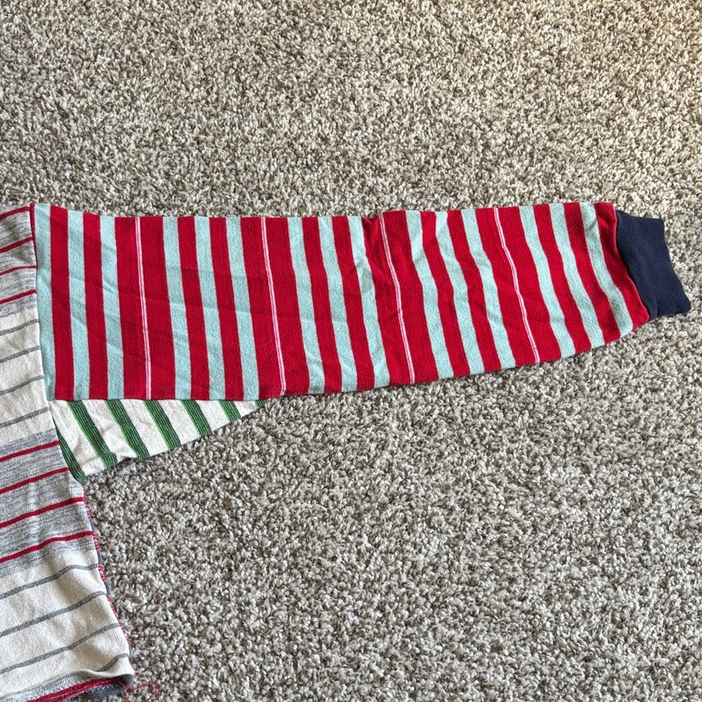 Striped Patchwork Cropped Rugby Shirt - Picture 2 of 5